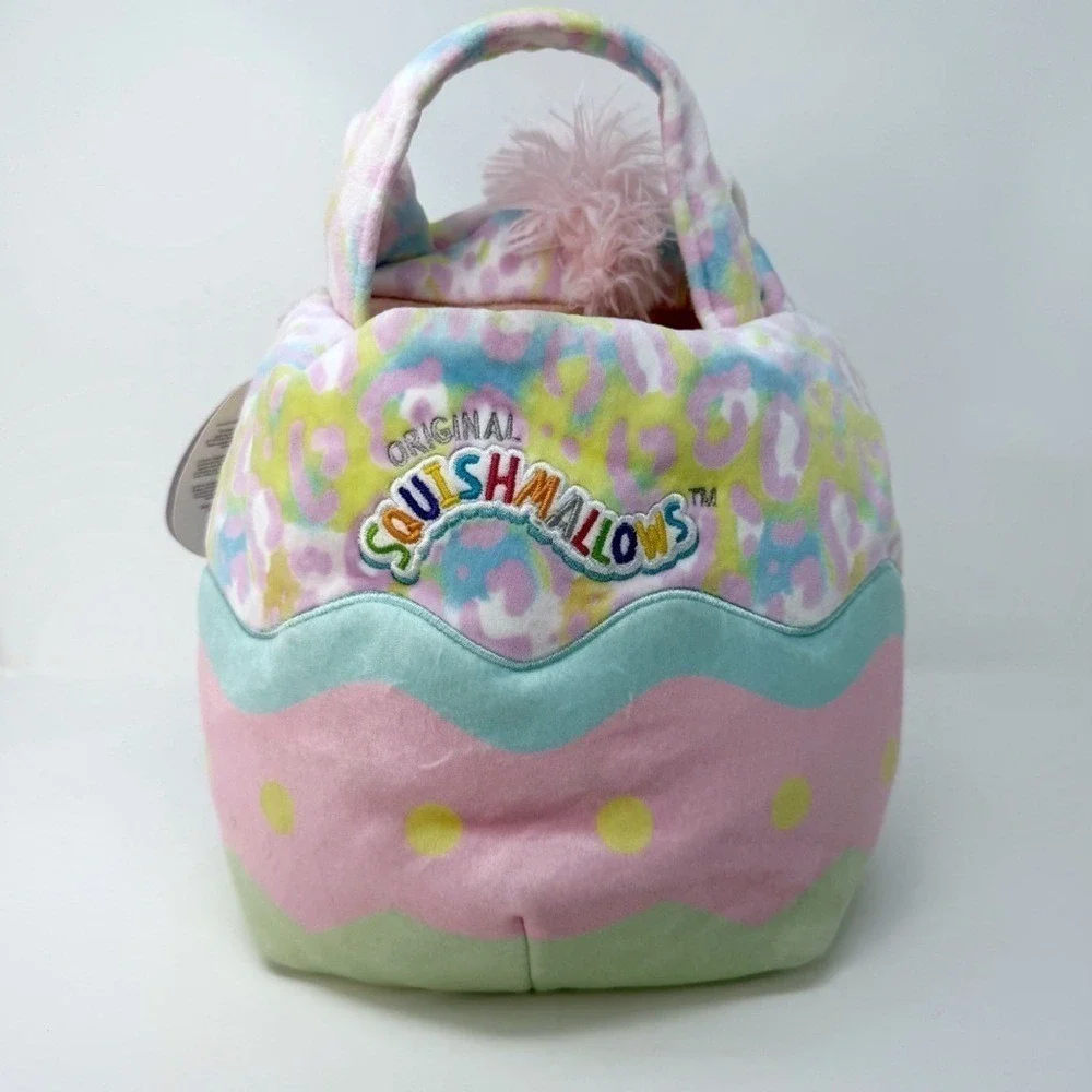 NWT Squishmallows Bexley Unicorn Plush Basket Tote Toy Storage Easter Gift Bag